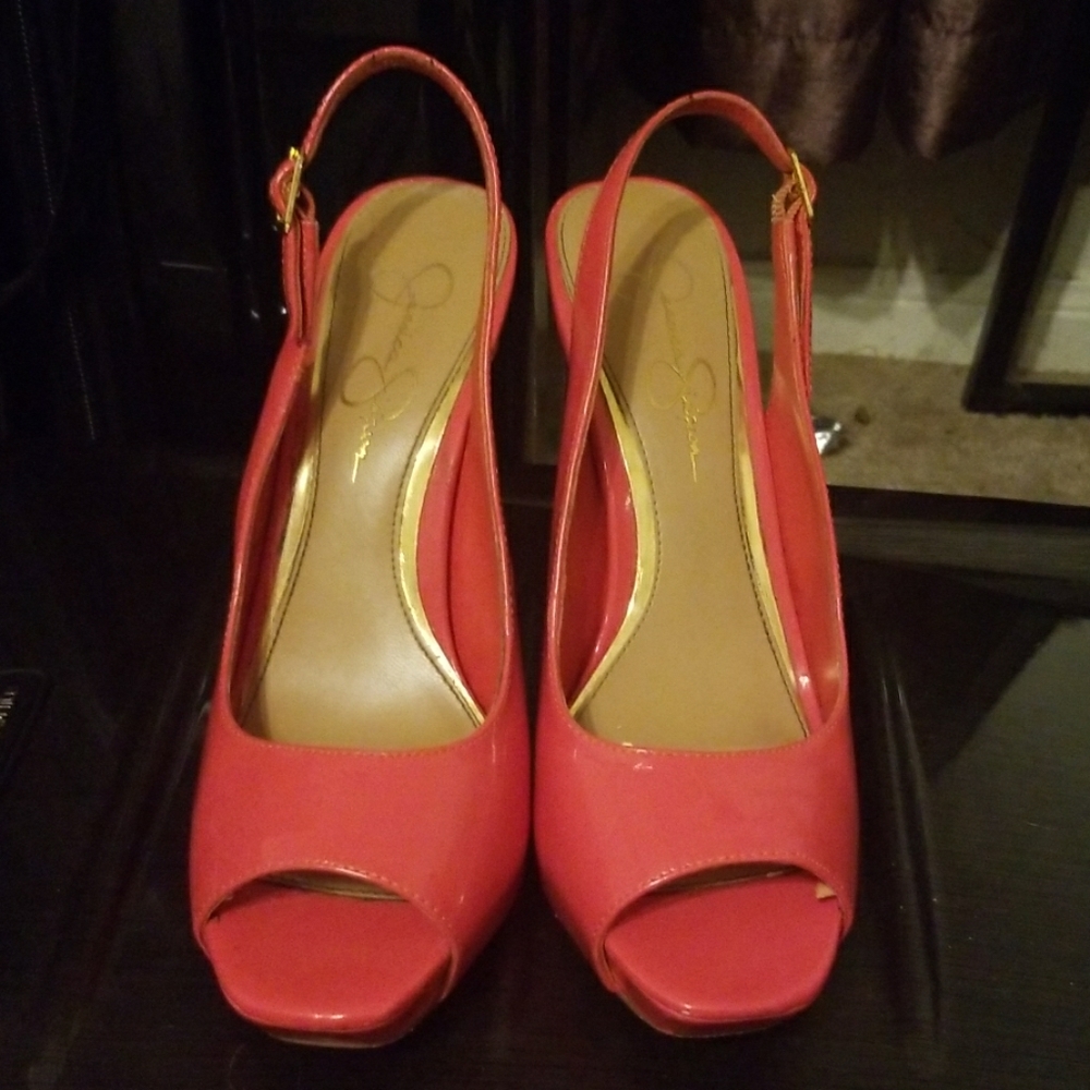 Jessica Simpson Coral Heels